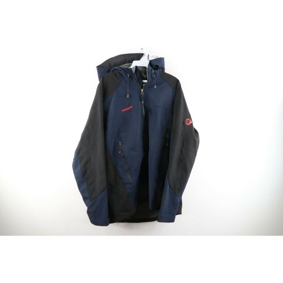 Mammut Mens 2XL XXL Laser Waterproof Nanosphere Hooded Parka Jacket Navy Blue - Picture 1 of 8